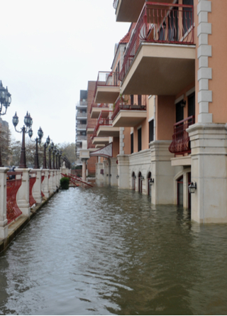 Serious flooding in Brooklyn, New York, from Hurricane Sandy. 