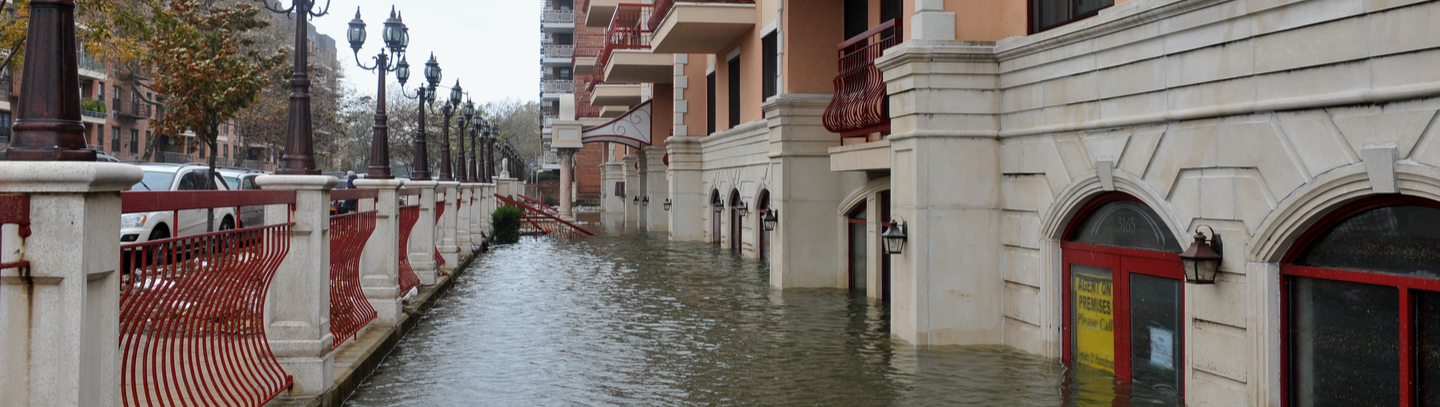 Serious flooding in Brooklyn, New York, from Hurricane Sandy. 