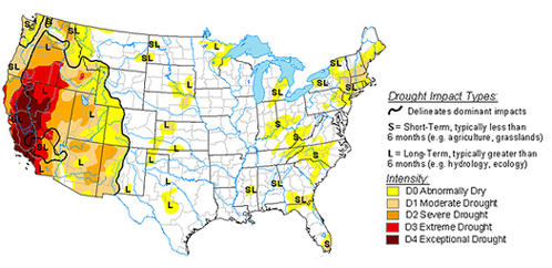 US Drought Map