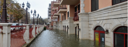 Serious flooding in Brooklyn, New York, from Hurricane Sandy. 