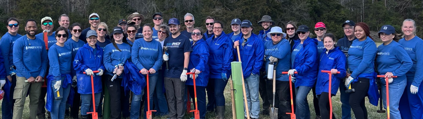 TEAMPHLY volunteers planting trees in Virginia